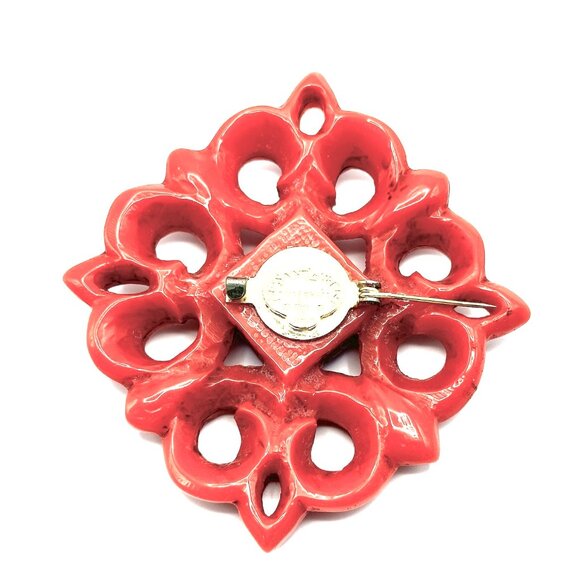 1970s YSL Rive Gauche Paris Resin Brooch – XL Vintage Couture Designer Pin — EUC - Picture 6 of 14